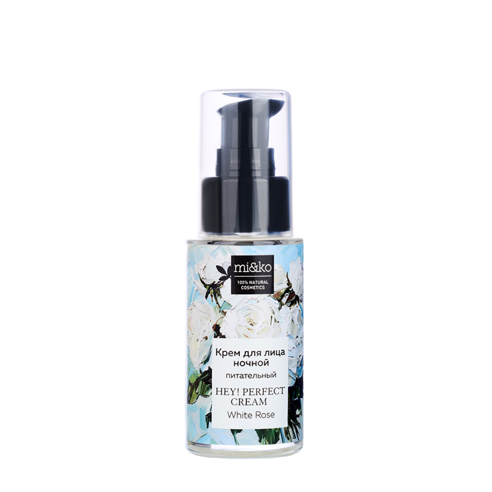 MI&KO Крем питательный ночной для регенерации сухой кожи лица / Hey! Perfect cream White rose 30 мл, фото 1