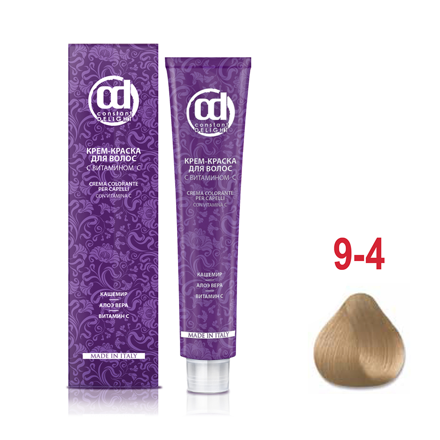 CONSTANT DELIGHT 9/4 краска с витамином С для волос, блондин бежевый 100 мл, фото 2