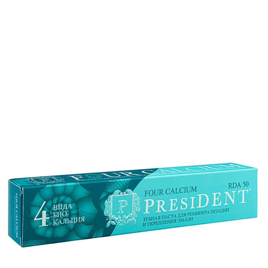 PRESIDENT Паста зубная / PRESIDENT Four Calcium 50 RDA 75 гр, фото 2