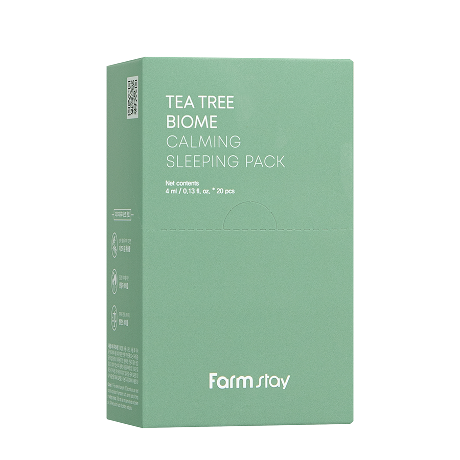 FARMSTAY Маска ночная успокаивающая для лица с чайным деревом / Tea Tree Biome Calming Sleeping Pack 20*4 мл, фото 2