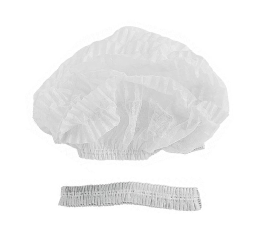 IGROBEAUTY Шапочка Шарлотта НМ, двойная резинка, цвет белый 50 шт, фото 1