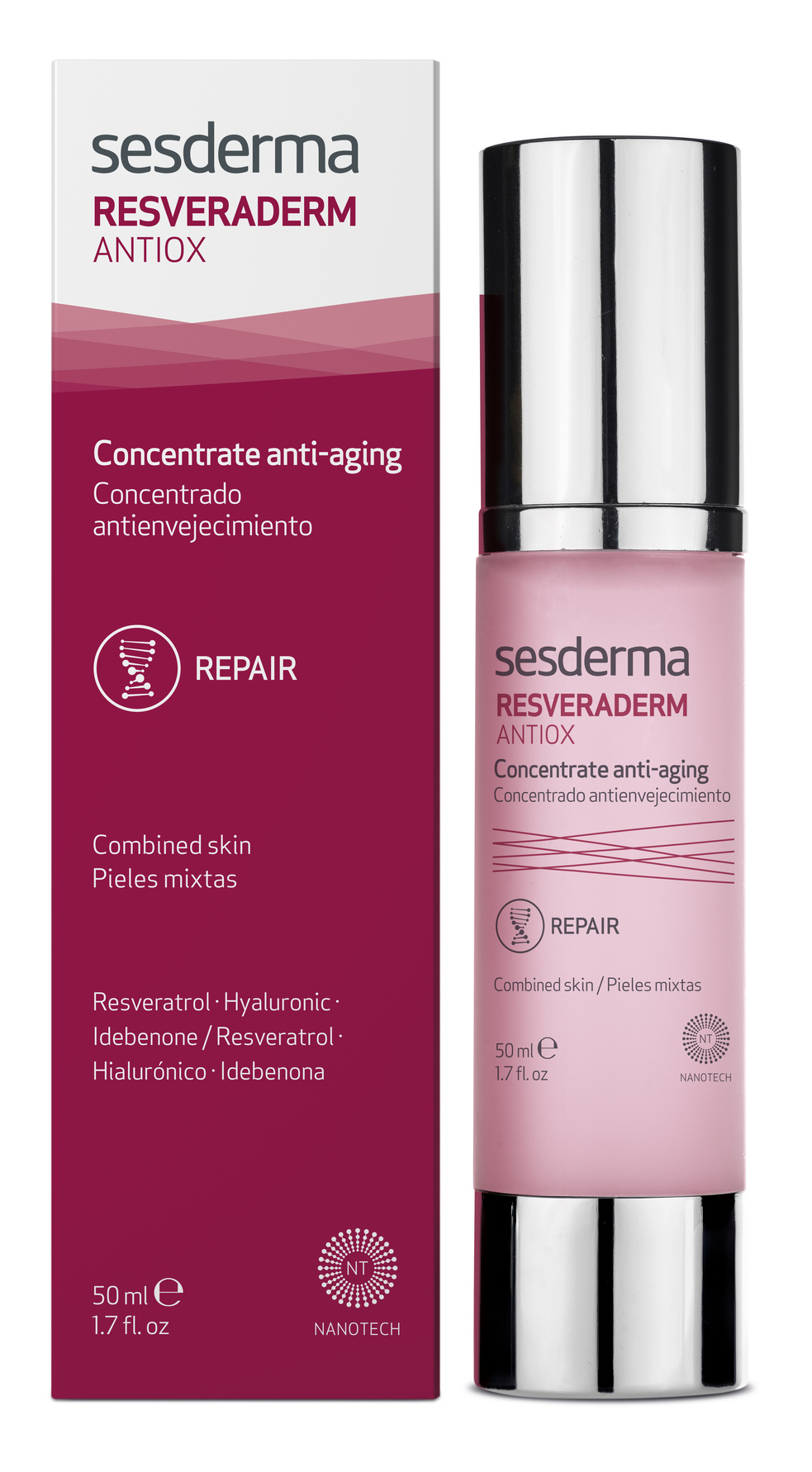 SESDERMA Концентрат омолаживающий для лица / RESVERADERM ANTIOX Concentrate anti-aging 50 мл, фото 2