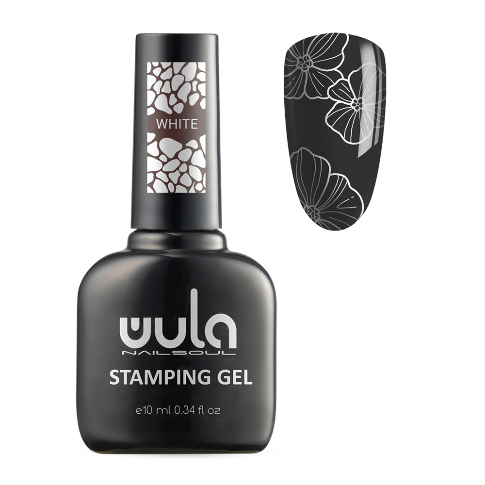 WULA NAILSOUL Гель-лак для стемпинга, белый / Stamping gel 10 мл, фото 1