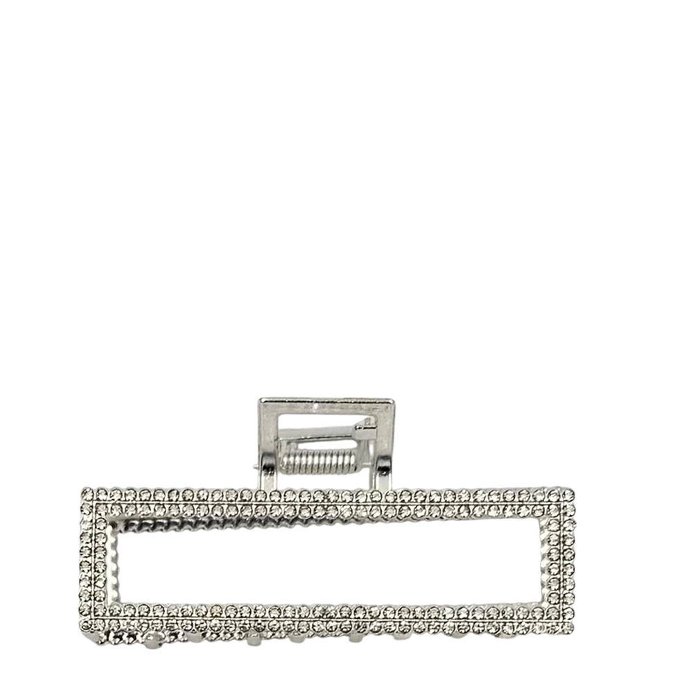 IWOU PROFESSIONAL Краб для волос большой Стразы в серебре 1шт, фото 1