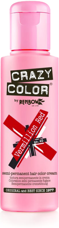 CRAZY COLOR Краска для волос, темно-красный / Crazy Color Vermillion Red 100 мл, фото 2