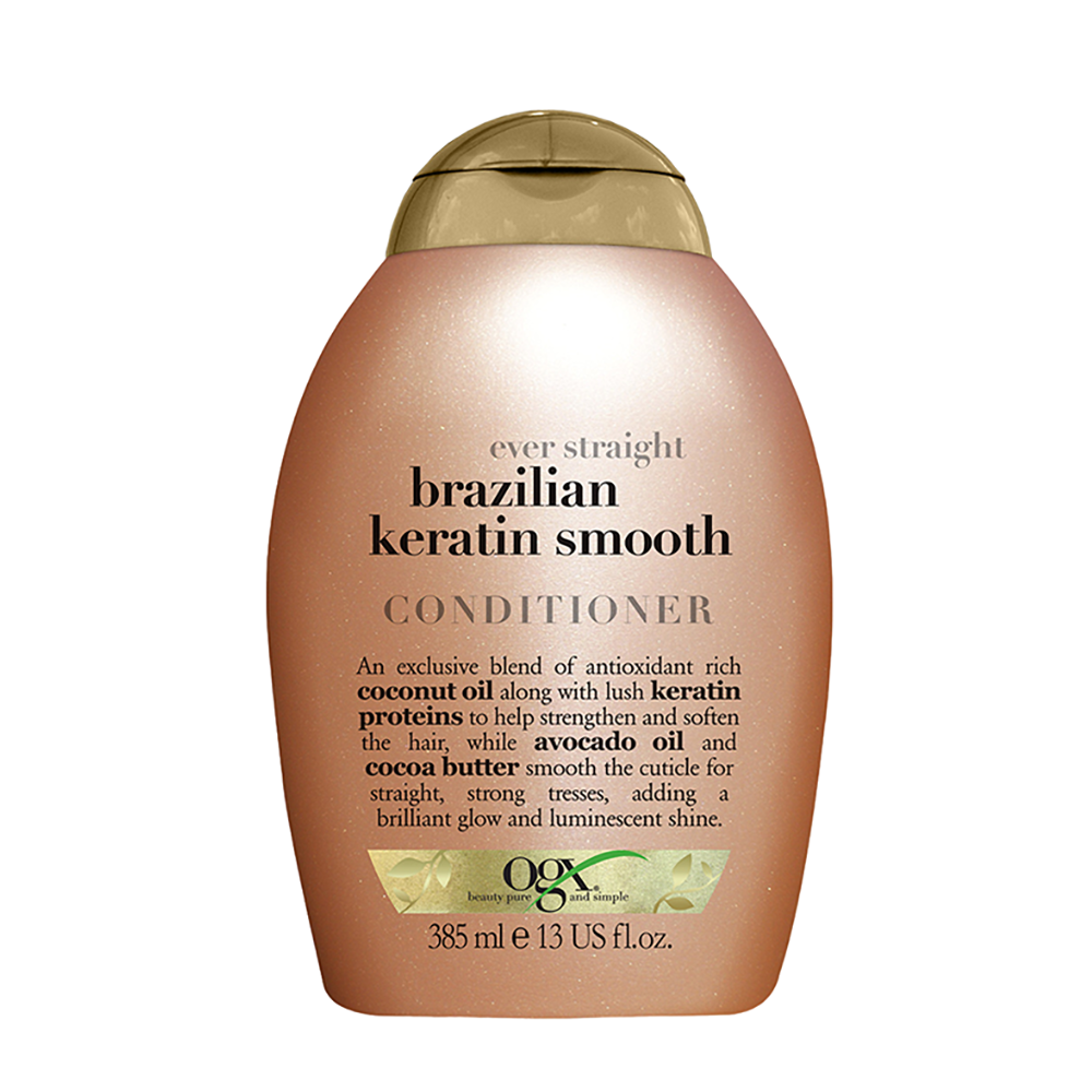 OGX Кондиционер разглаживающий для волос Бразильский кератин / Ever Straight Brazilian Keratin Smooth Conditioner 385 мл, фото 1