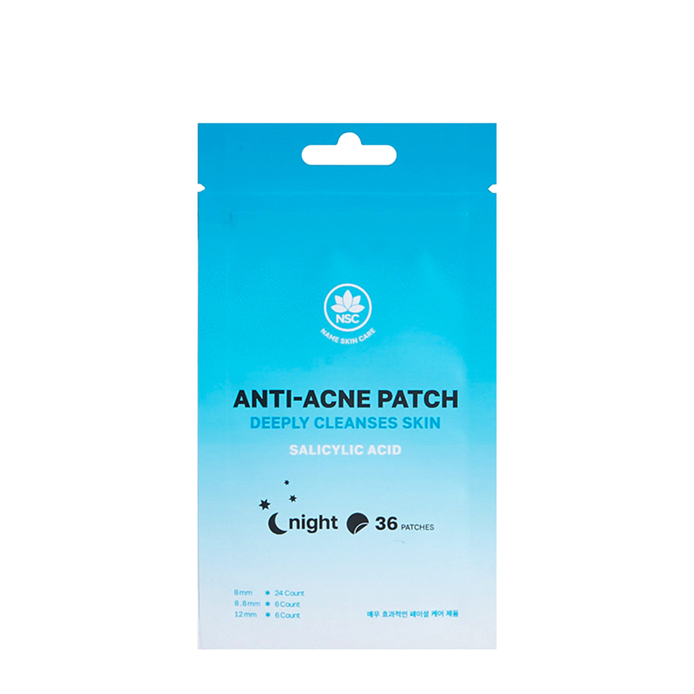 NAME SKIN CARE Патчи ночные от прыщей с салициловой кислотой / Anti-Acne NIGHT Patch Salicylic Acid Deeply Cleanses Skin 36 шт, фото 1