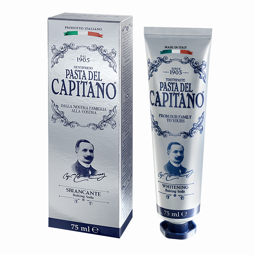 PASTA DEL CAPITANO Паста зубная для деликатного отбеливания с содой / 1905 Baking Soda 75 мл, фото 2