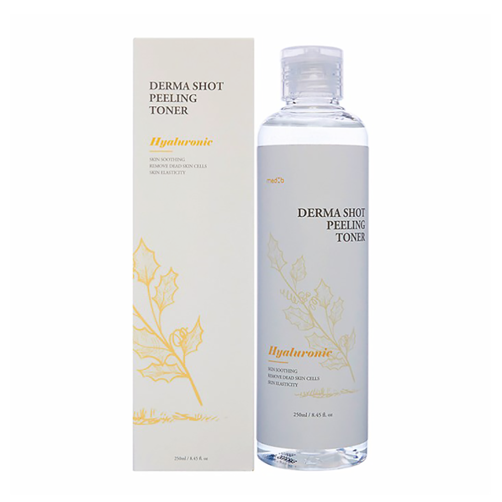 MED:B Тонер очищающий для лица с гиалуроновой кислотой / Med B Derma Shot Peeling Toner Hyaluronic 250 мл, фото 2