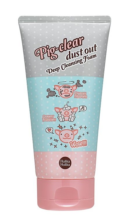 HOLIKA HOLIKA Пенка очищающая с коллагеном для лица Пиг-клеар Даст Аут / Pig-clear dust out Deep Cleansing Foam 150 мл, фото 1