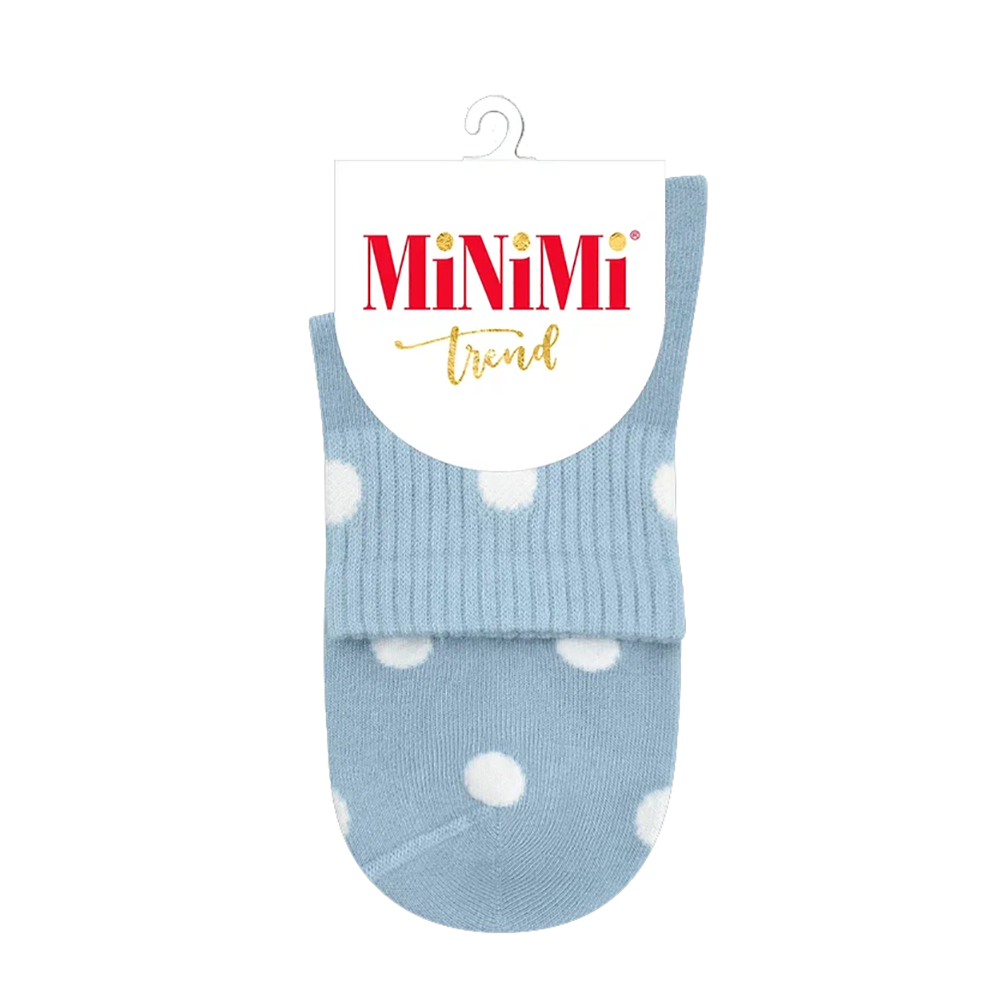 MINIMI Носки женские с высокой резинкой в горошек Blu Сhiaro 39-41 / MINI TREND 4209, фото 1