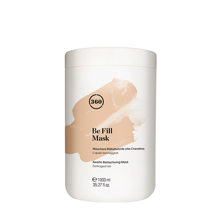 360 HAIR PROFESSIONAL Маска реструктурирующая для волос с кератином / Mask Be Fill 1000 мл, фото 1