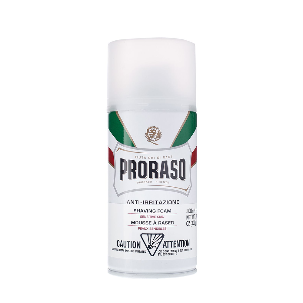 PRORASO Пена для бритья для чувствительной кожи с зеленым чаем и овсом 300 мл, фото 1