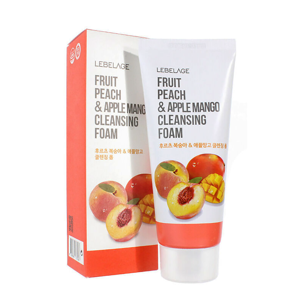 LEBELAGE Пенка для умывания с экстрактом персика и яблока / Lebelage Fruit Peach & Apple Mango 100 мл, фото 2