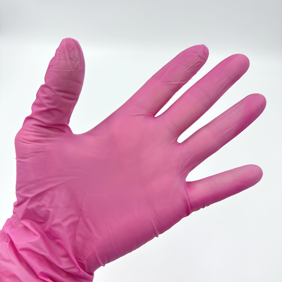 IWOU PROFESSIONAL Перчатки вин-нитр L розовые/ Wally Plastic 100 шт, фото 3