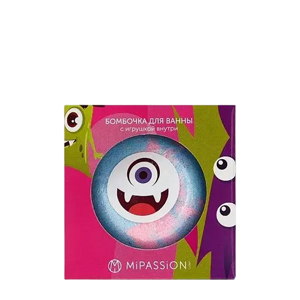 MIPASSIONcorp Бомбочка для ванны с игрушкой, монстрики / MiPASSiON 150 гр, фото 1