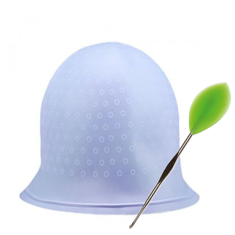 DEWAL PROFESSIONAL Шапочка для мелирования с крючком, силикон (фиолетовая), фото 1