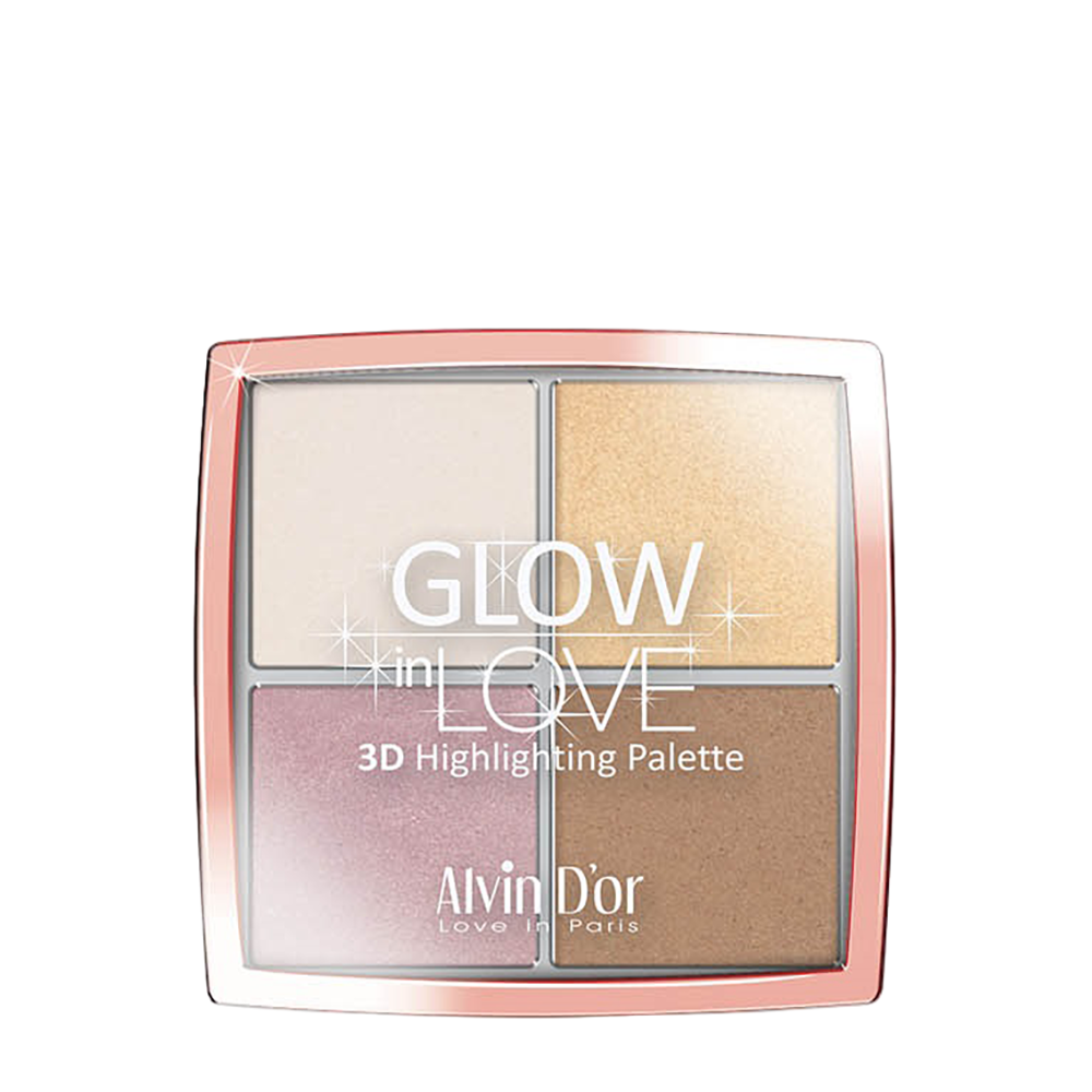 ALVIN D'OR Хайлайтер пудровый / GLOW in LOVE 3D Highlightting Palette 20 гр, фото 1