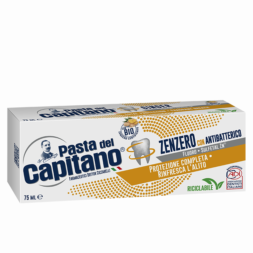 PASTA DEL CAPITANO Паста зубная абсолютная защита Имбирь / Total Protection Ginger 75 мл, фото 2