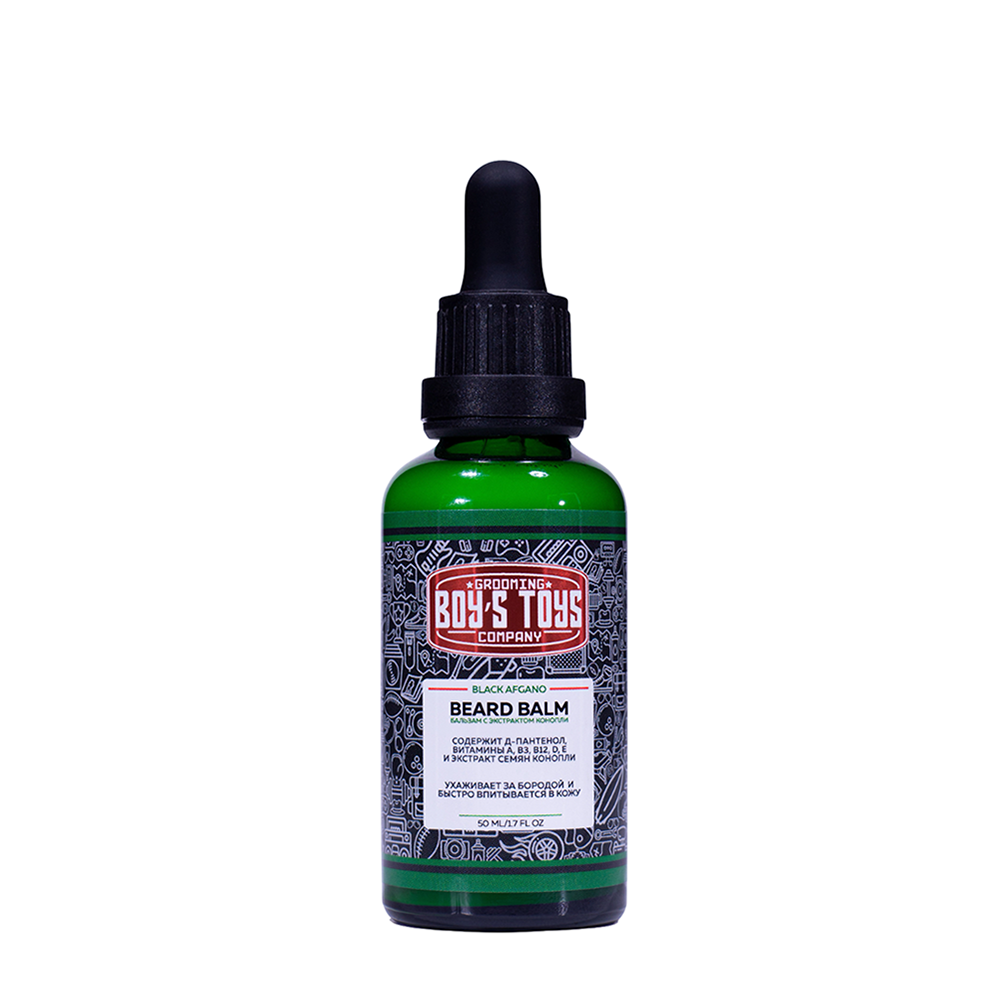 BOY'S TOYS Бальзам для бороды с экстрактом конопли и ароматом / Black Afgano 50 мл, фото 1