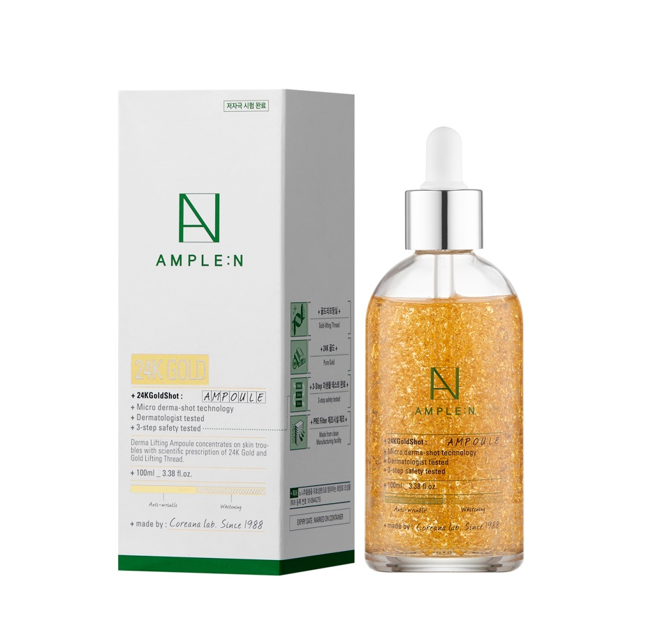 AMPLE:N Концентрат ампульный омолаживающий с золотом 24К / 24K GOLD SHOT AMPOULE 100 мл, фото 1