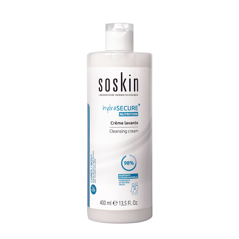 SOSKIN Молочко смягчающее очищающее для тела / Hydrasecure Cleansing Cream 400 мл, фото 1