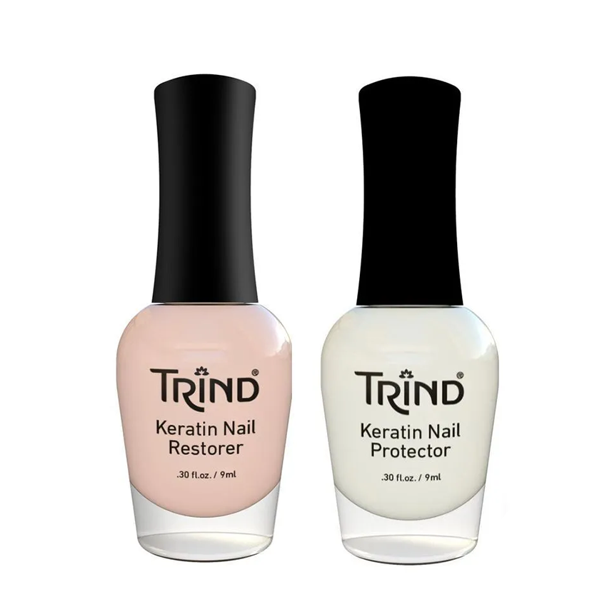 TRIND Набор для ногтей (Keratin Restorer 9 мл + Keratin Protecor 9 мл) / Keratin Treatment Set, фото 3