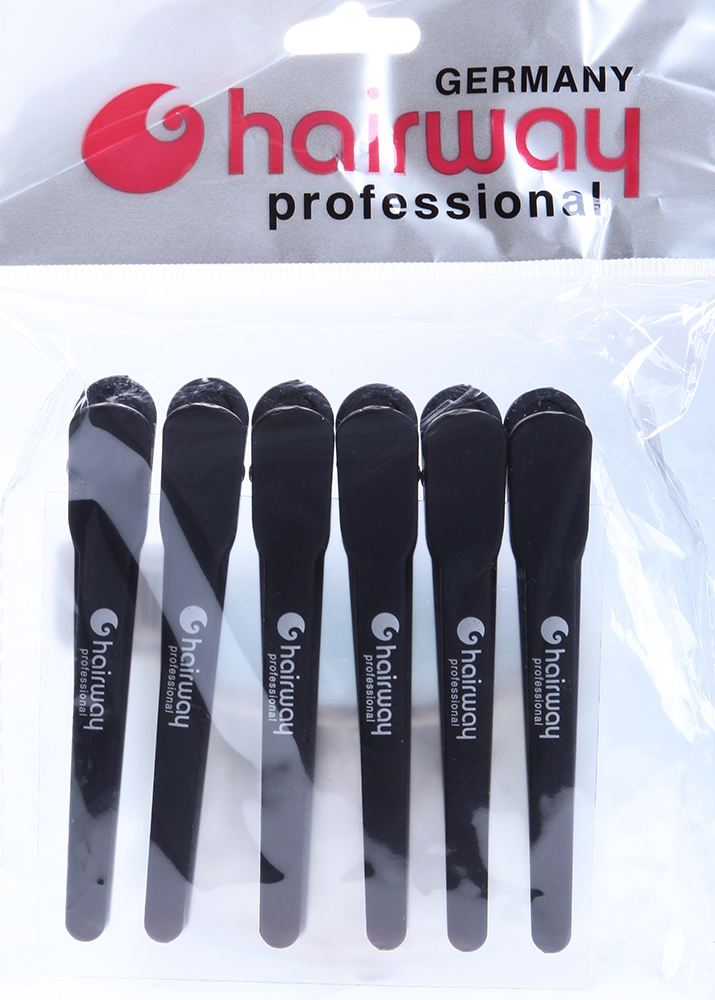 HAIRWAY Зажим карбоновый 100 мм 6 шт (42032), фото 1