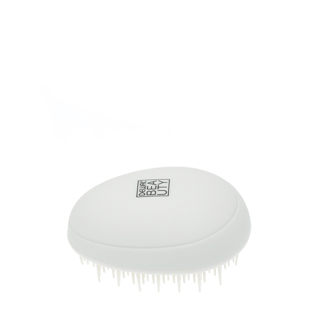 DEWAL BEAUTY Щетка массажная Прованс с пластиковым штифтом, овальная, кремовая, фото 1