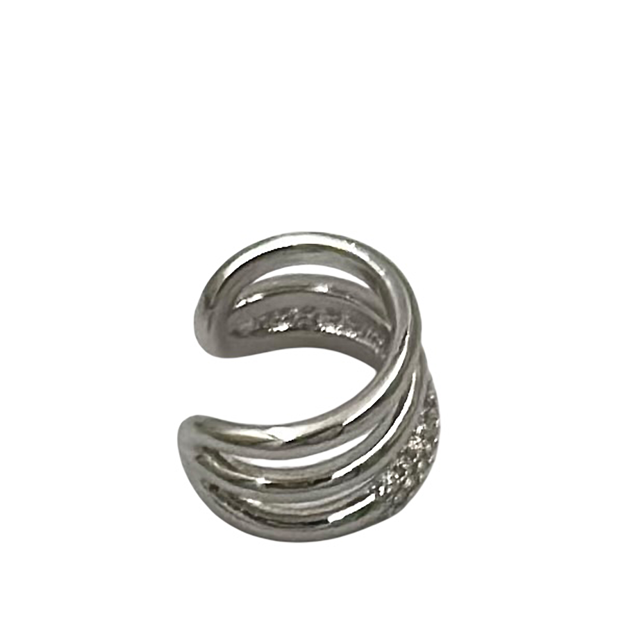 IWOU PROFESSIONAL Кафф Тройной со стразами цвет серебро, фото 4