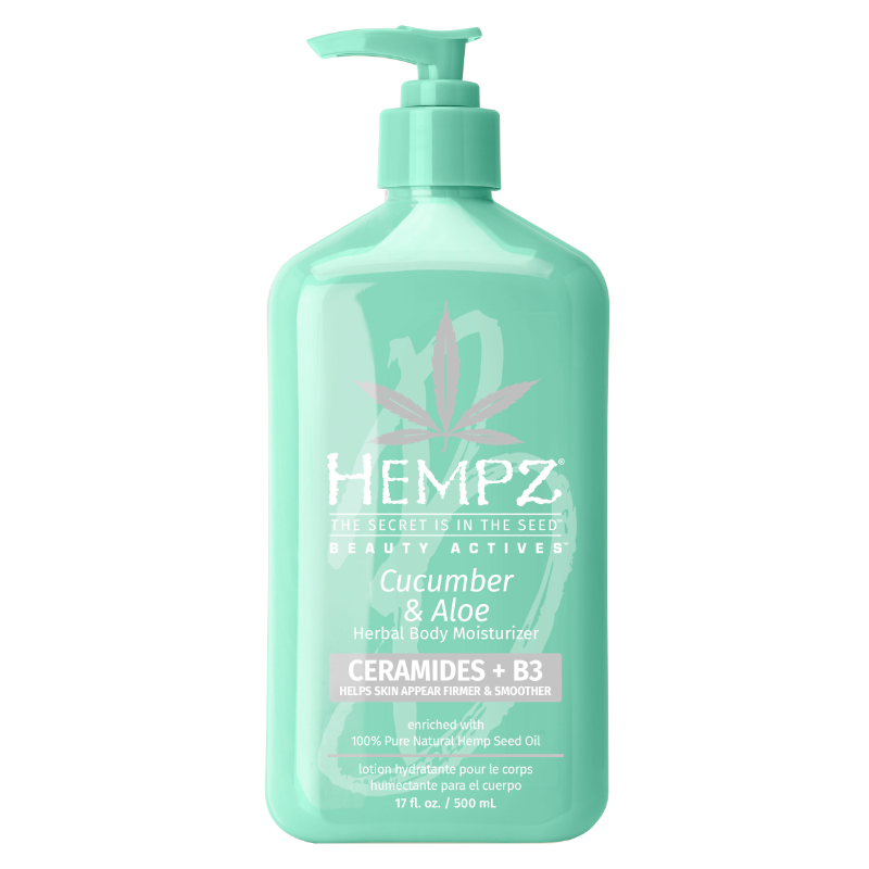 HEMPZ Молочко для тела с церамидами и В3 Огурец и Алое / Beauty Actives Cucumber & Aloe Moisturizer 500 мл, фото 1