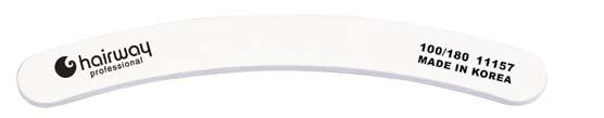 HAIRWAY Пилка бумеранг белая 100/180, фото 1