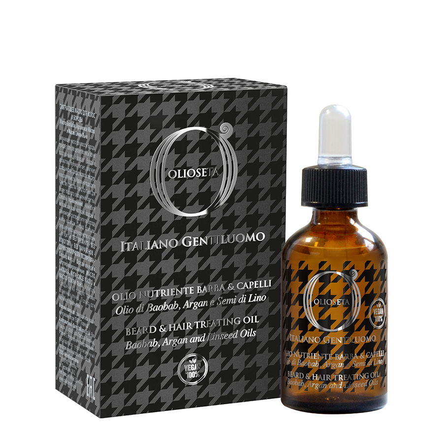 BAREX Масло смягчающее для волос и бороды / OLIOSETA ITALIANO GENTILUOMO 30 мл, фото 2