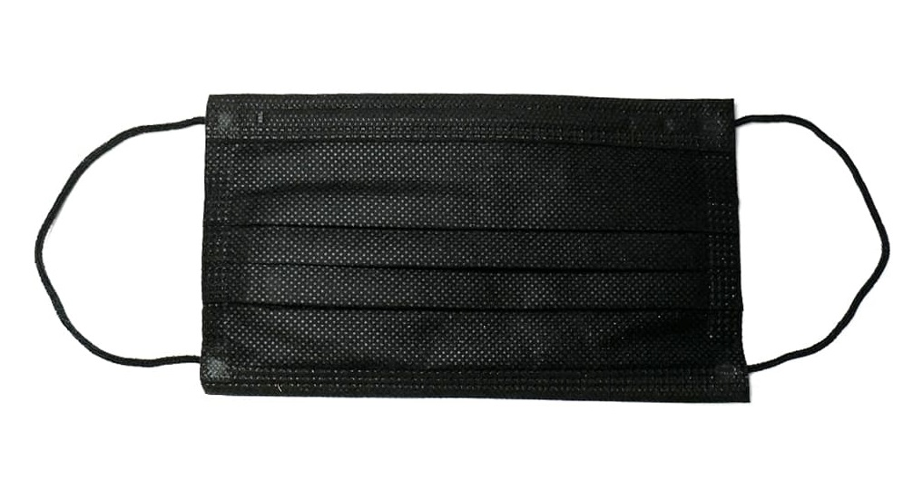 AVEMOD Маска медицинская одноразовая трехслойная, черная 200 шт., фото 3