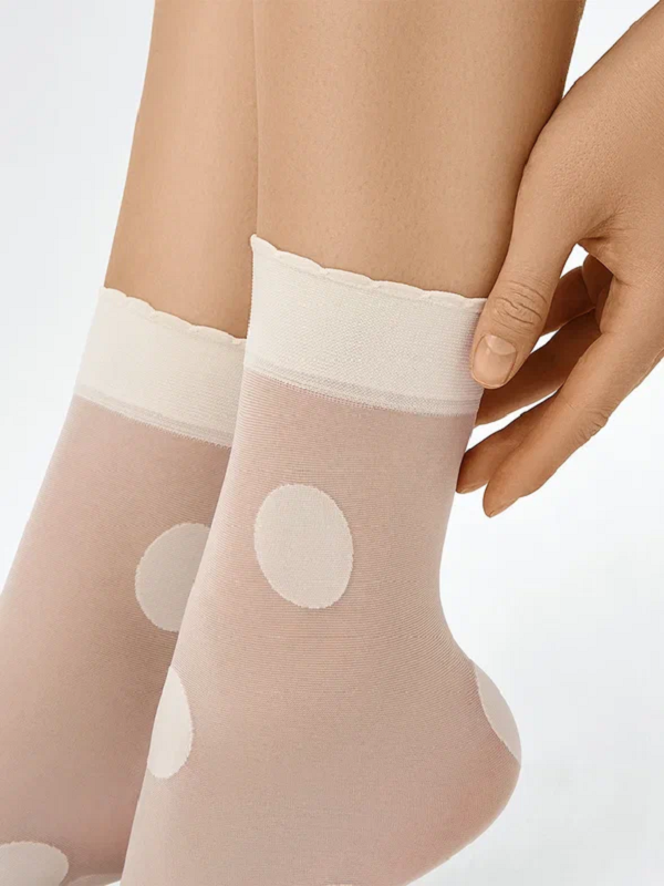 MINIMI Носки женские Avorio 0 (UNI) / Mini POIS GRANDE 20, фото 4