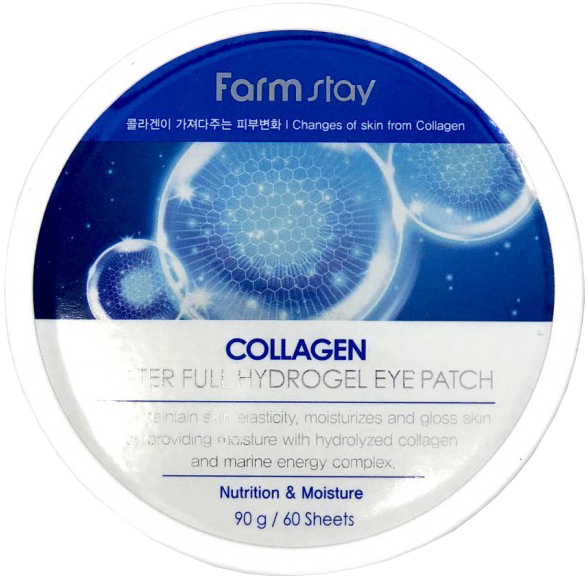 FARMSTAY Патчи гидрогелевые с коллагеном для области вокруг глаз / Collagen moistfull 60 шт, фото 1