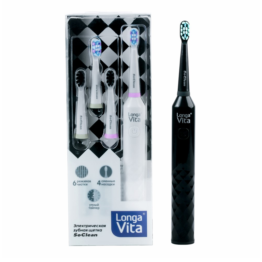 LONGA VITA Щетка зубная электрическая для взрослых / Longa Vita So Clean, фото 4