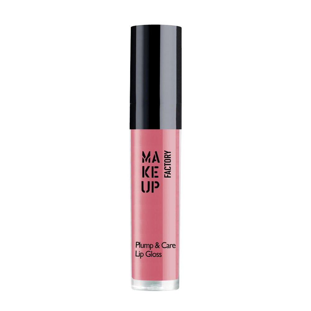 MAKE UP FACTORY Блеск для губ, 26 розовый соблазн / Plump & Care Gloss 4 мл, фото 1