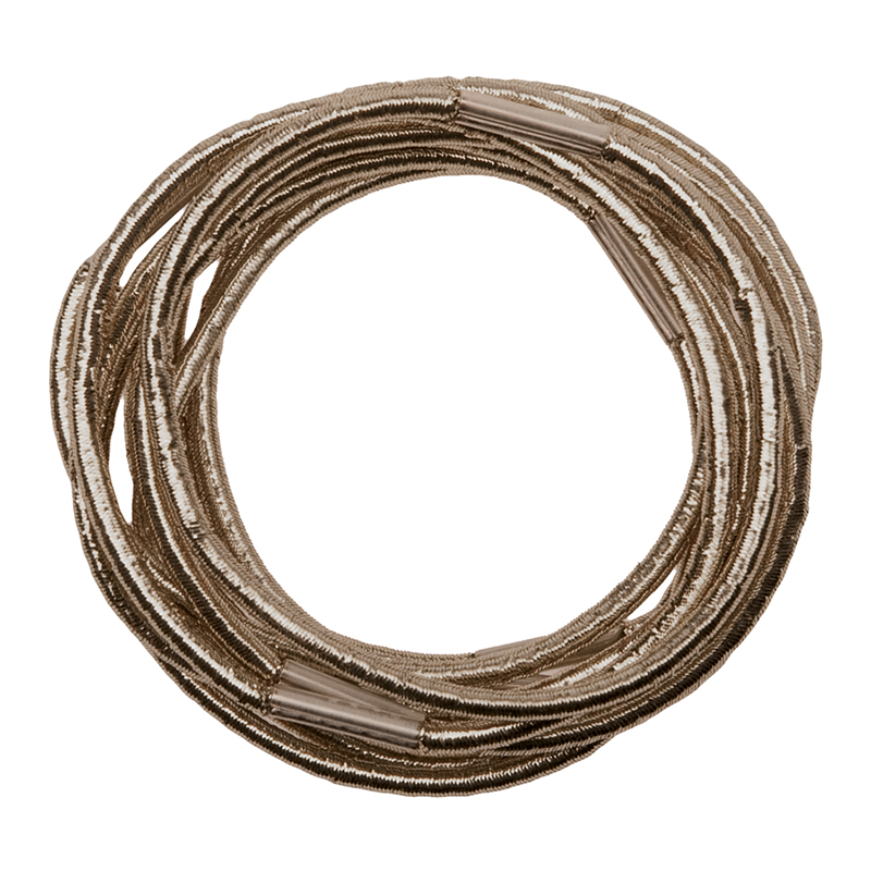 DEWAL PROFESSIONAL Резинки для волос коричневые блестящие midi 10 шт/уп, фото 1