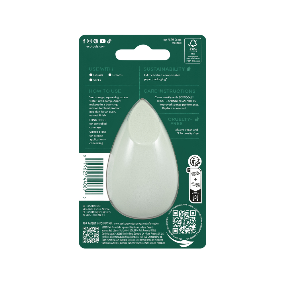 ECOTOOLS Cпонж для макияжа / Blurring Blender, фото 5