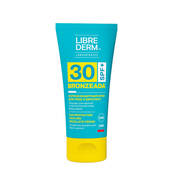 LIBREDERM Крем солнцезащитный для лица и зоны декольте SPF50 / BRONZEADA 50 мл, фото 1
