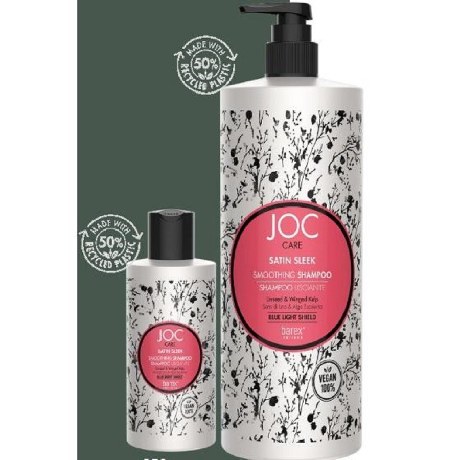 BAREX Шампунь разглаживающий с льняным семенем и крылатой водорослью / JOC CARE SATIN SLEEK 1000 мл, фото 2