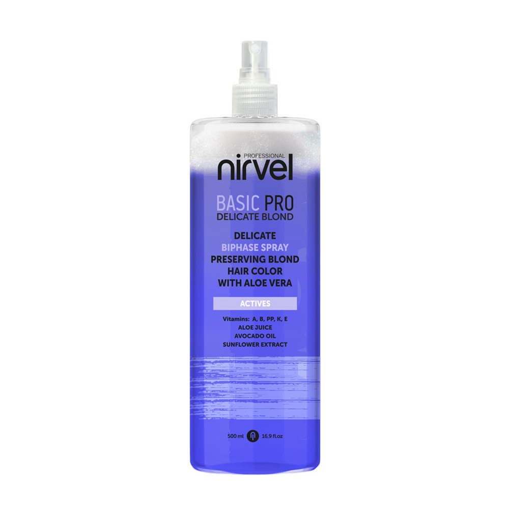NIRVEL PROFESSIONAL Спрей-кондиционер двухфазный деликатный для сохранения цвета блонд с алоэ вера / Delicate Blond Biphase 500 мл, фото 1