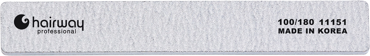 HAIRWAY Пилка Hairway широкая, зебра 100/180 (11031), фото 1