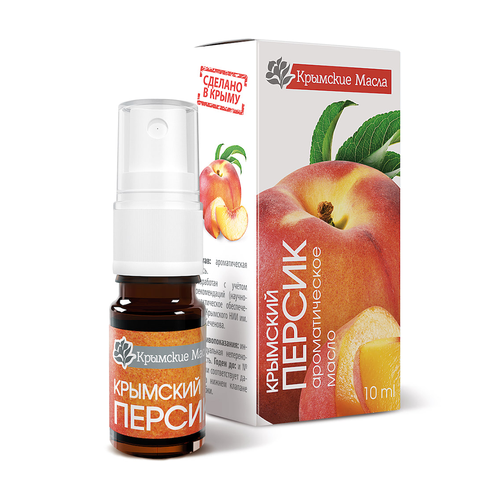 КРЫМСКИЕ МАСЛА Масло ароматическое Крымский персик, спрей / Крымские масла 10 мл, фото 2