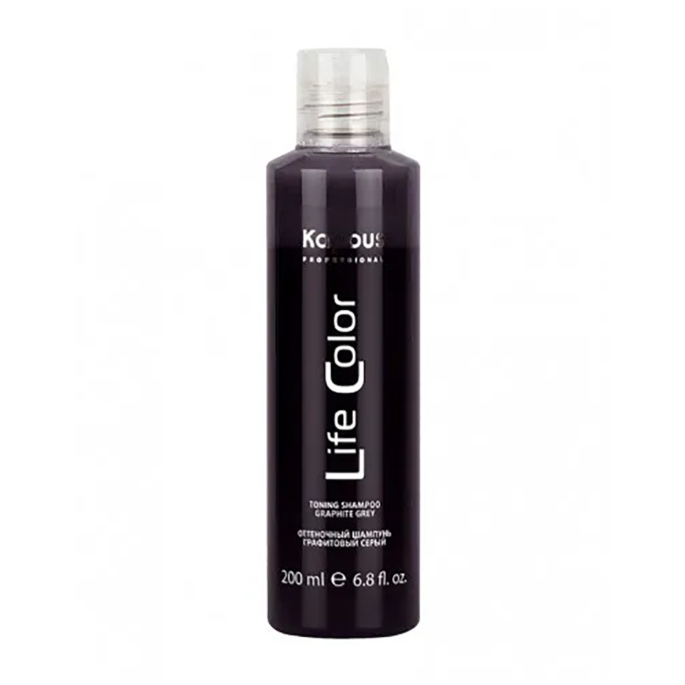 KAPOUS Шампунь оттеночный для волос графитовый серый / Life Color 200 мл, фото 1