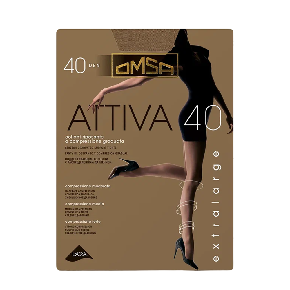 OMSA Колготки Caramello 6 (XXL) / Attiva 40 XXL, фото 1