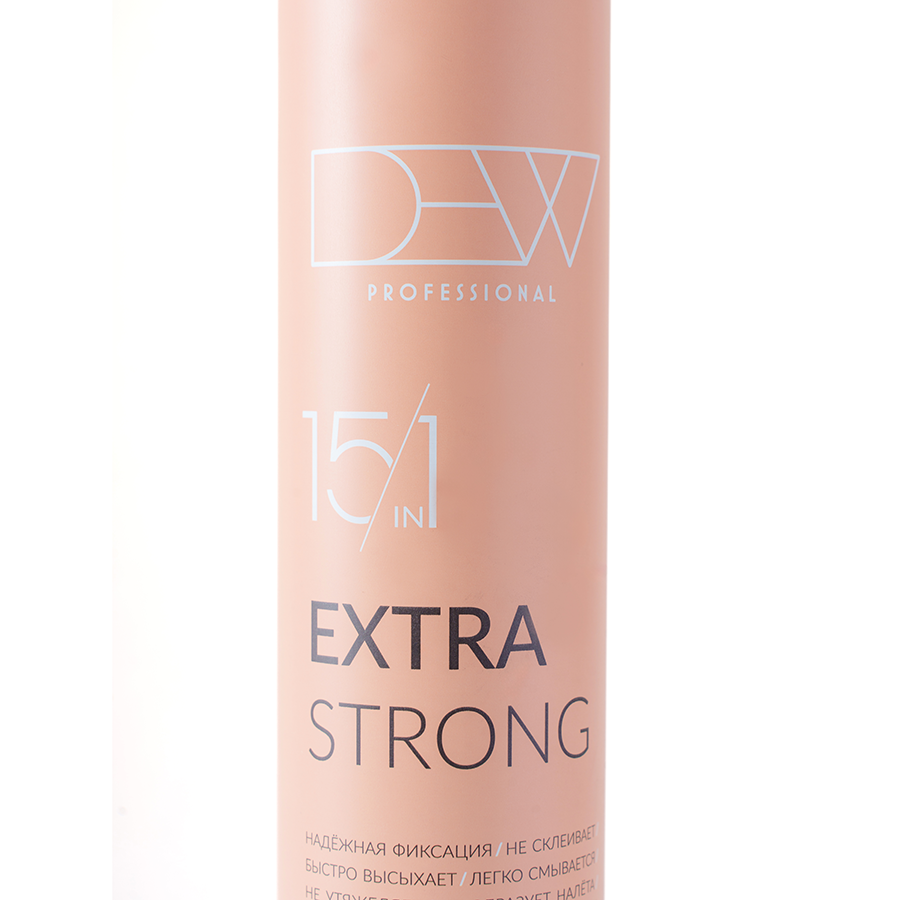 DEW PROFESSIONAL Лак для волос экстрасильной фиксации 15в1 / Extra Strong 500 мл, фото 2