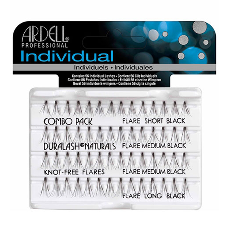 ARDELL Пучки ресниц безузелковые комбинированные, черные / Duralash Naturals Knot-Free Flairs Combo Pack Black, фото 1