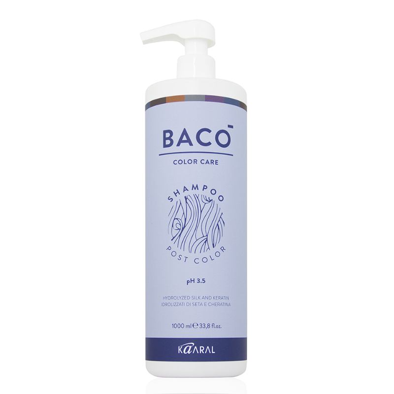 KAARAL Шампунь-стабилизатор цвета для волос / BACO SHAMPOO Post Color Ph 3.5 LT1 1000 мл, фото 1